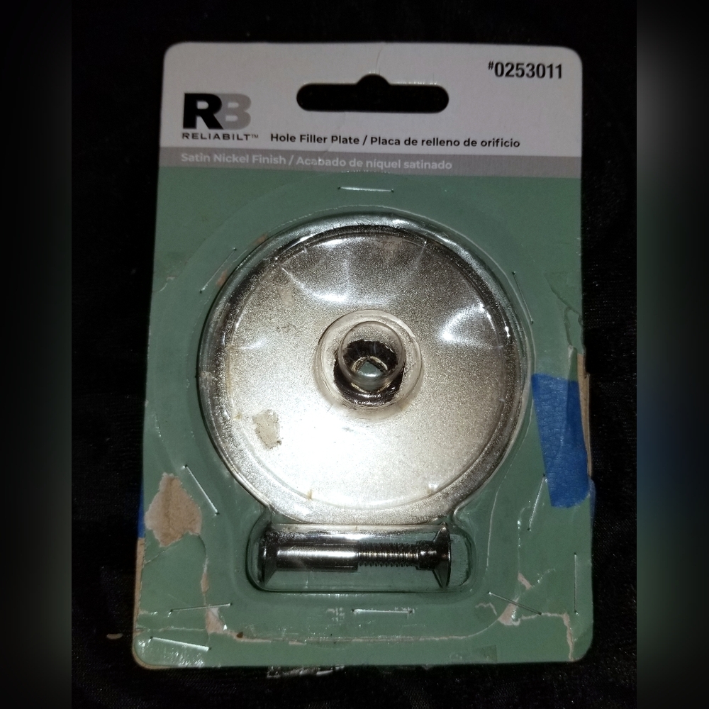 NWT RELIABILT 1-3/8-in W x 2-5/8-in H Satin Door Reinforcer Bore Hole Cover